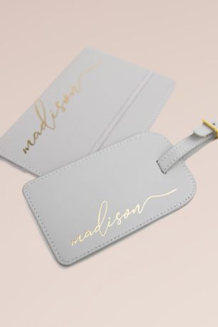 Personalized Vegan Leather Luggage Tag
